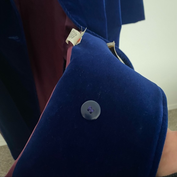 Carol Cohen Drizzle Vintage velour trench coat - Picture 9 of 12